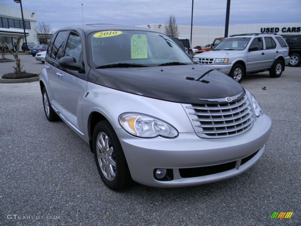 2010 PT Cruiser Couture Edition - Two Tone Silver/Black / Pastel Slate Gray photo #7