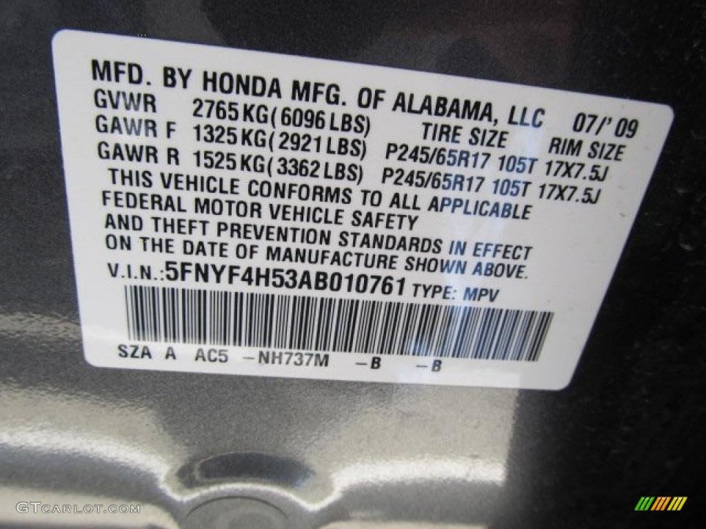 2010 Pilot Color Code NH737M for Polished Metal Metallic Photo #44826068