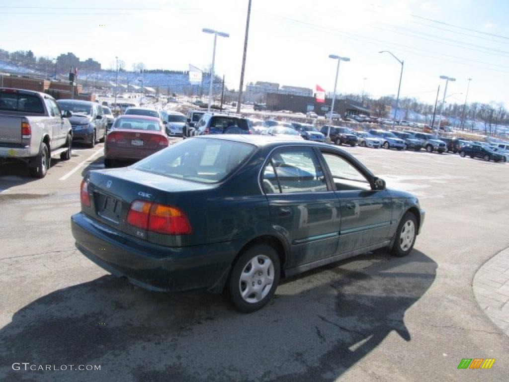 2000 Civic EX Sedan - Clover Green Pearl / Beige photo #6