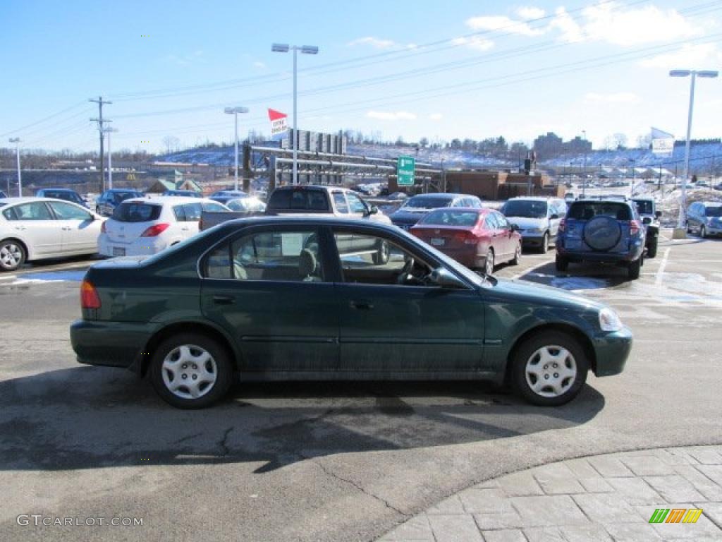2000 Civic EX Sedan - Clover Green Pearl / Beige photo #7