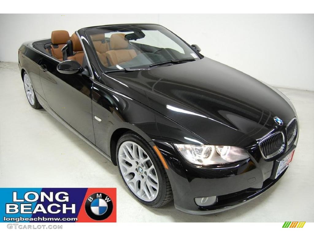 2008 3 Series 328i Convertible - Jet Black / Saddle Brown/Black photo #1