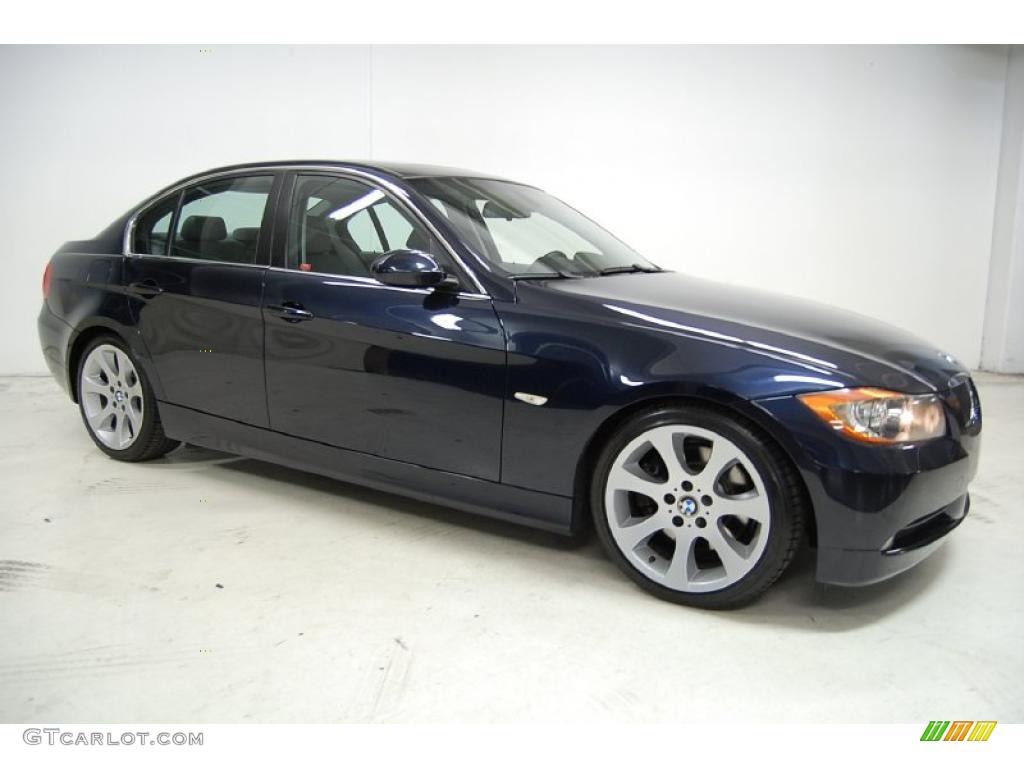 2006 3 Series 330i Sedan - Orient Blue Metallic / Grey photo #2