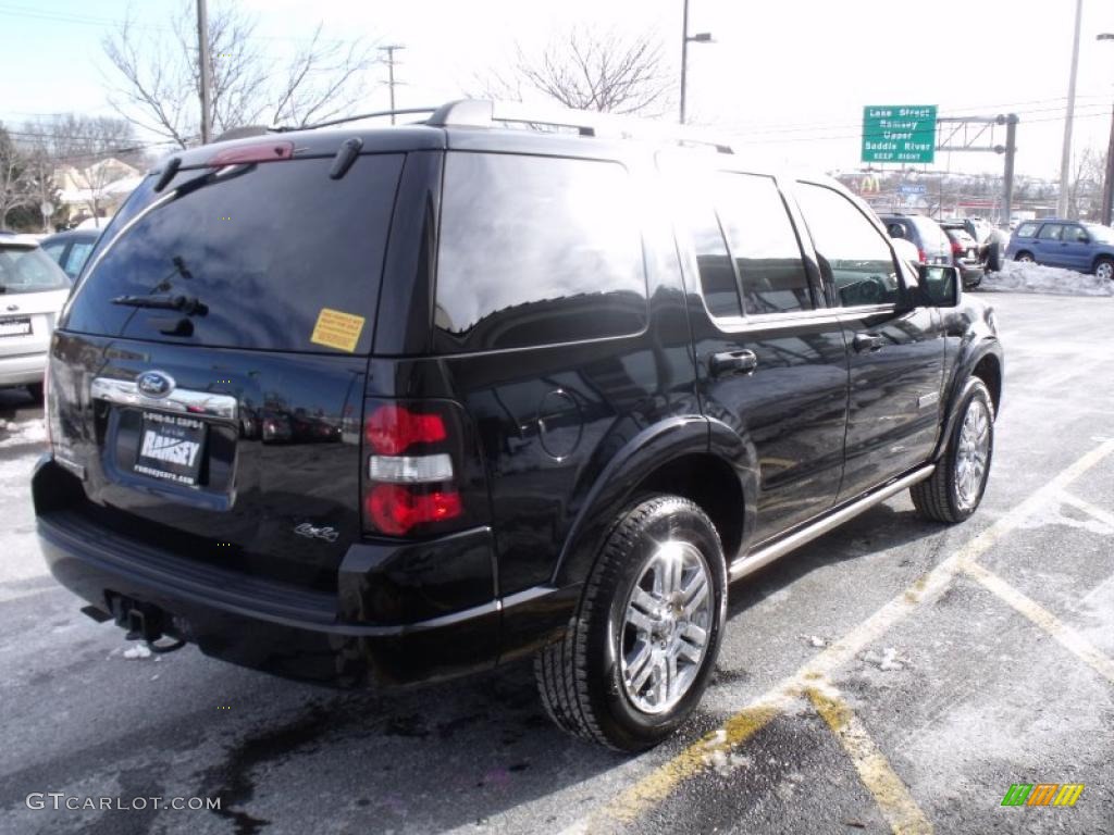 2008 Explorer Limited 4x4 - Black / Black photo #8