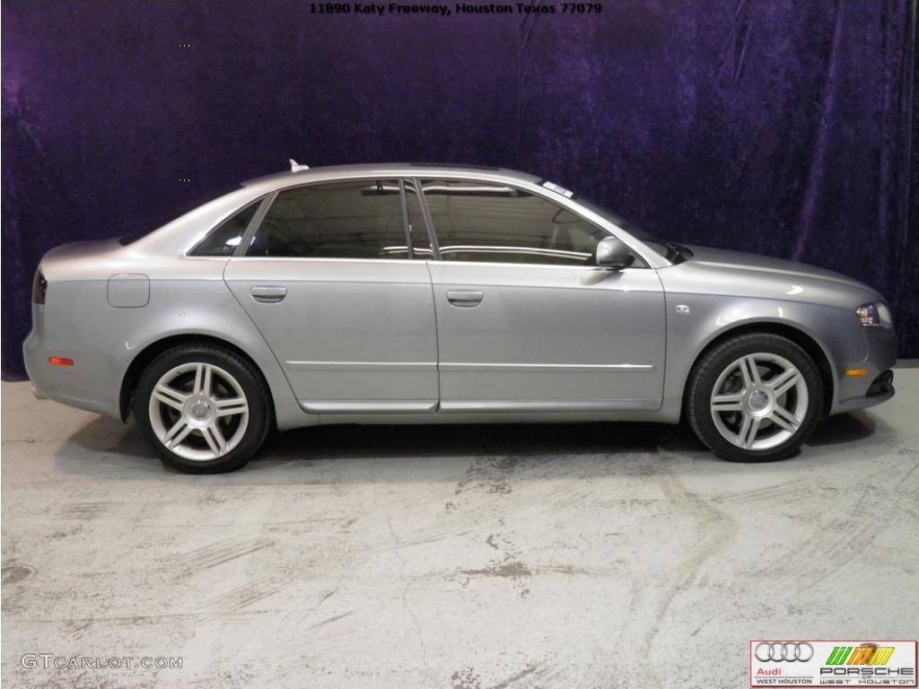 2008 A4 2.0T quattro S-Line Sedan - Quartz Grey Metallic / Light Gray photo #4