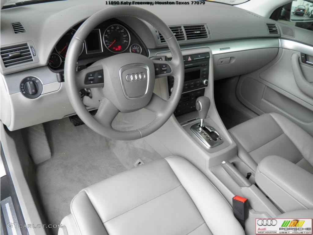 2008 A4 2.0T quattro S-Line Sedan - Quartz Grey Metallic / Light Gray photo #6