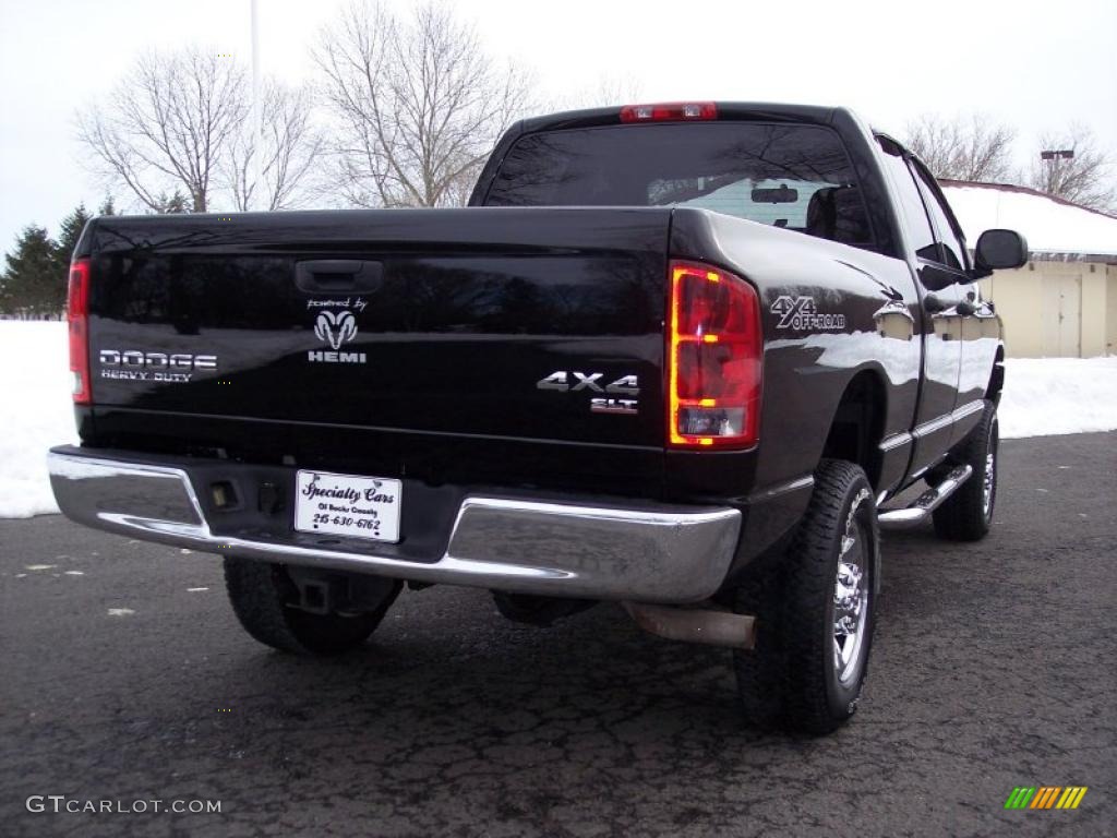 2003 Ram 2500 SLT Quad Cab 4x4 - Black / Dark Slate Gray photo #8