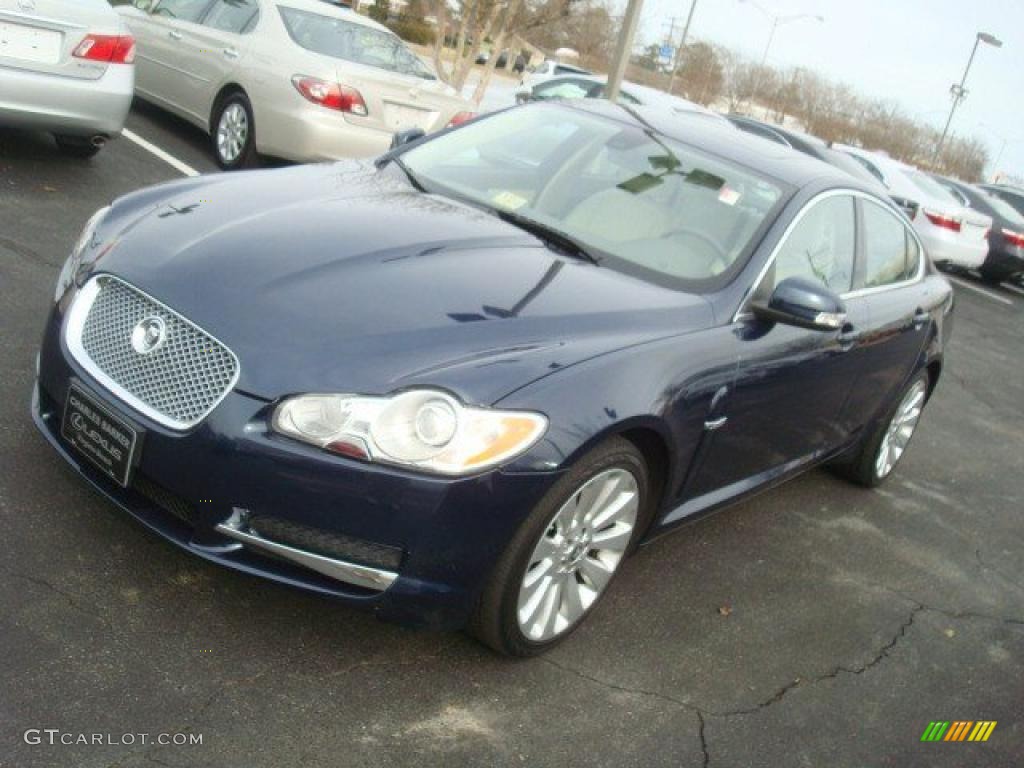 2009 XF Premium Luxury - Indigo Blue Metallic / Ivory/Oyster photo #10