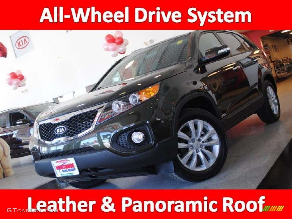 2011 Sorento EX V6 AWD - Tuscan Olive / Black photo #1