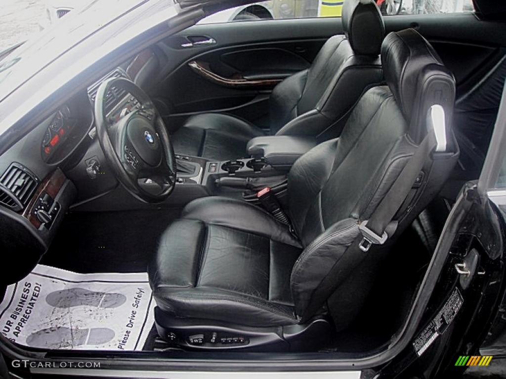 2002 3 Series 330i Convertible - Jet Black / Black photo #6