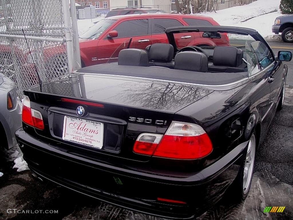 2002 3 Series 330i Convertible - Jet Black / Black photo #18