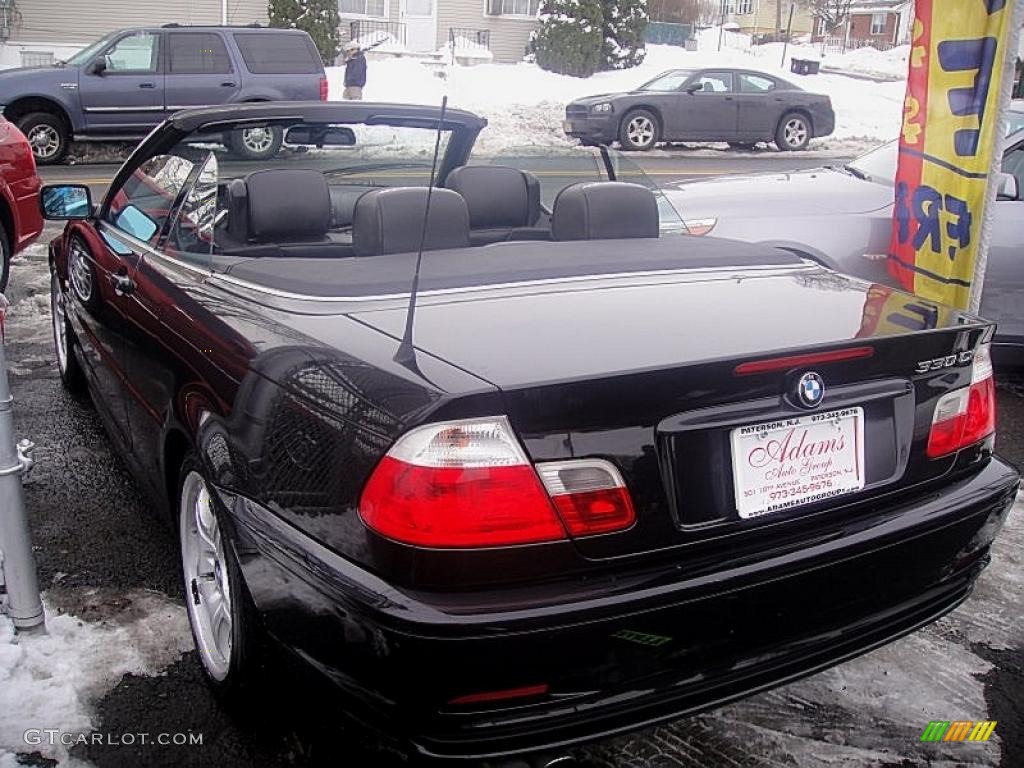 2002 3 Series 330i Convertible - Jet Black / Black photo #19