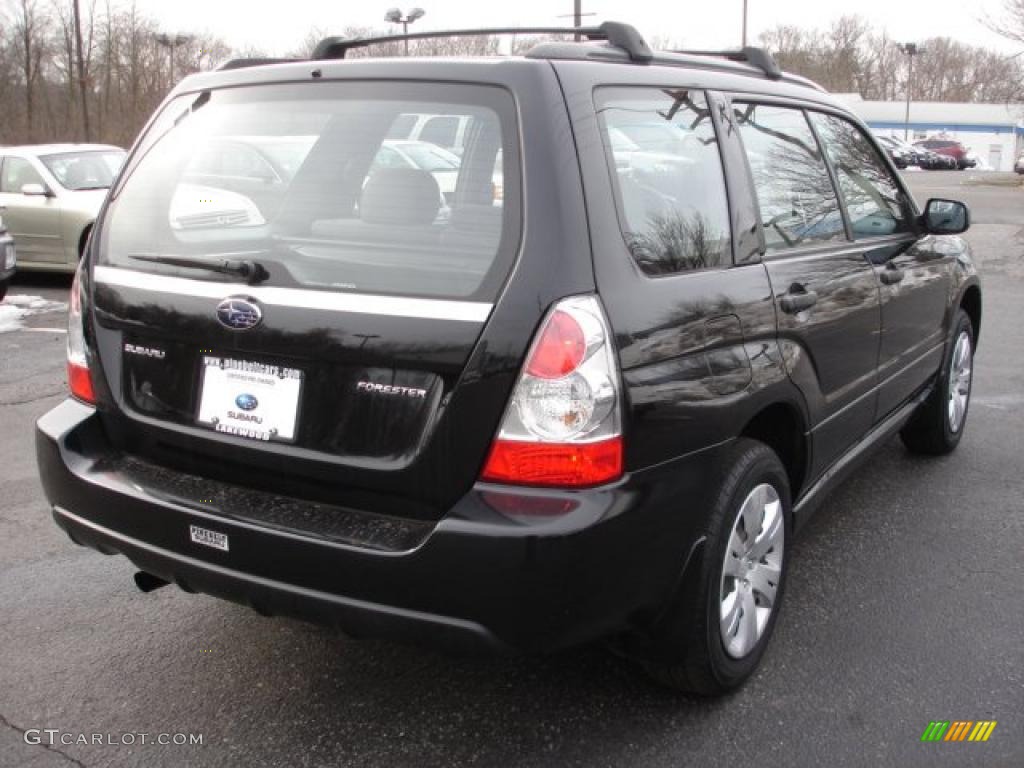 2008 Forester 2.5 X - Obsidian Black Pearl / Graphite Gray photo #4