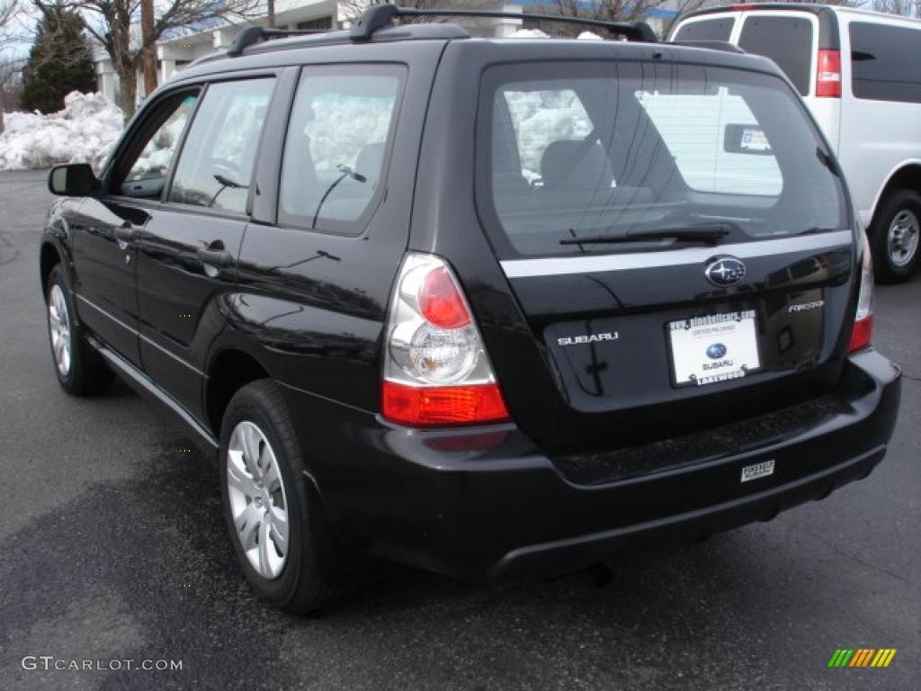 2008 Forester 2.5 X - Obsidian Black Pearl / Graphite Gray photo #6