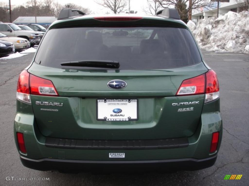 2011 Outback 2.5i Premium Wagon - Cypress Green Pearl / Warm Ivory photo #5
