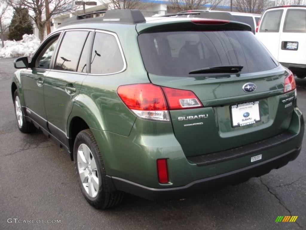 2011 Outback 2.5i Premium Wagon - Cypress Green Pearl / Warm Ivory photo #6