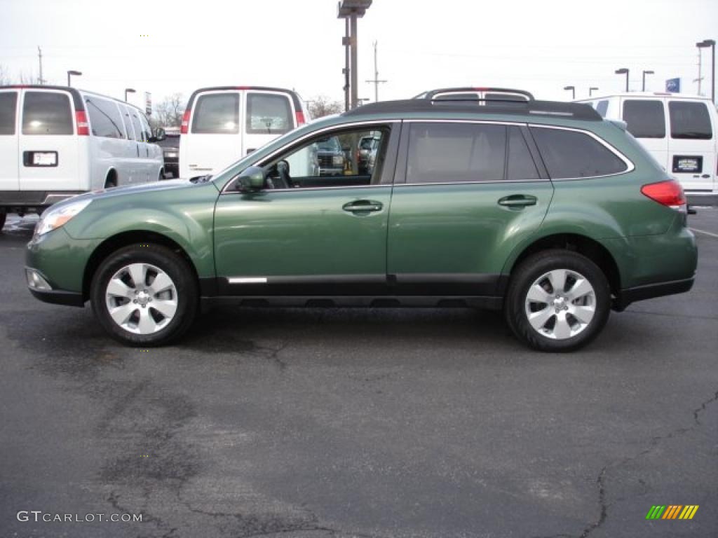 2011 Outback 2.5i Premium Wagon - Cypress Green Pearl / Warm Ivory photo #9