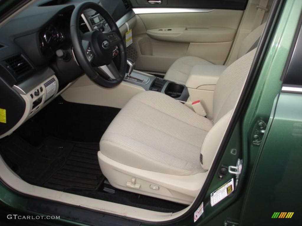 2011 Outback 2.5i Premium Wagon - Cypress Green Pearl / Warm Ivory photo #10