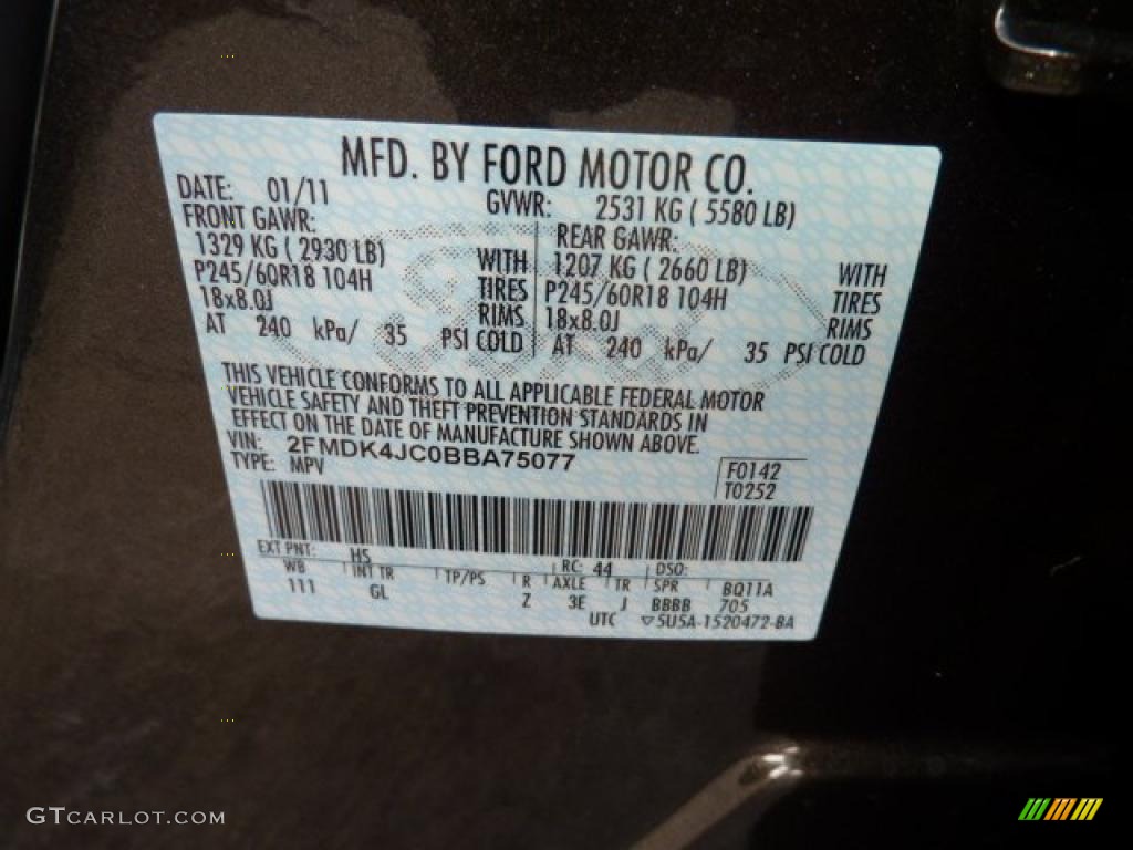2011 Edge Color Code HS for Earth Metallic Photo #44838484