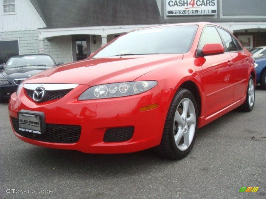 2008 MAZDA6 i Touring Hatchback - Volcanic Red / Gray photo #1