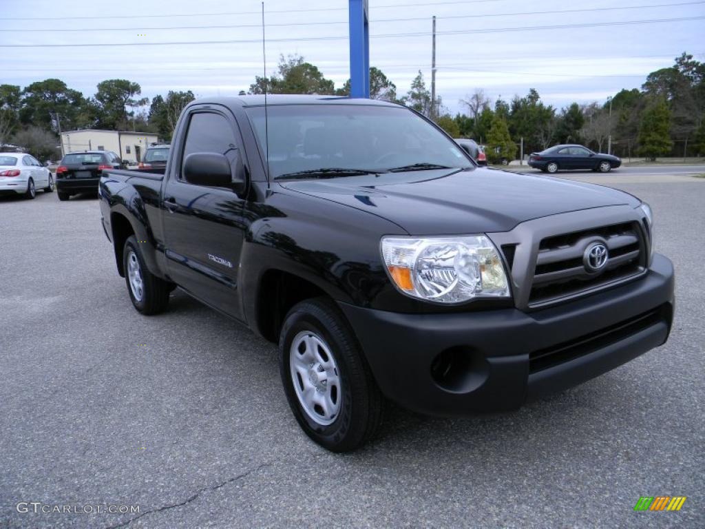 Black Sand Pearl 2009 Toyota Tacoma Regular Cab Exterior Photo #44838980