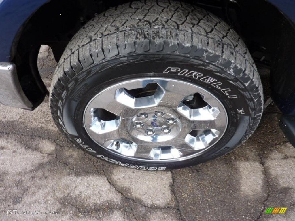 2010 F150 Lariat SuperCrew 4x4 - Dark Blue Pearl Metallic / Tan photo #9