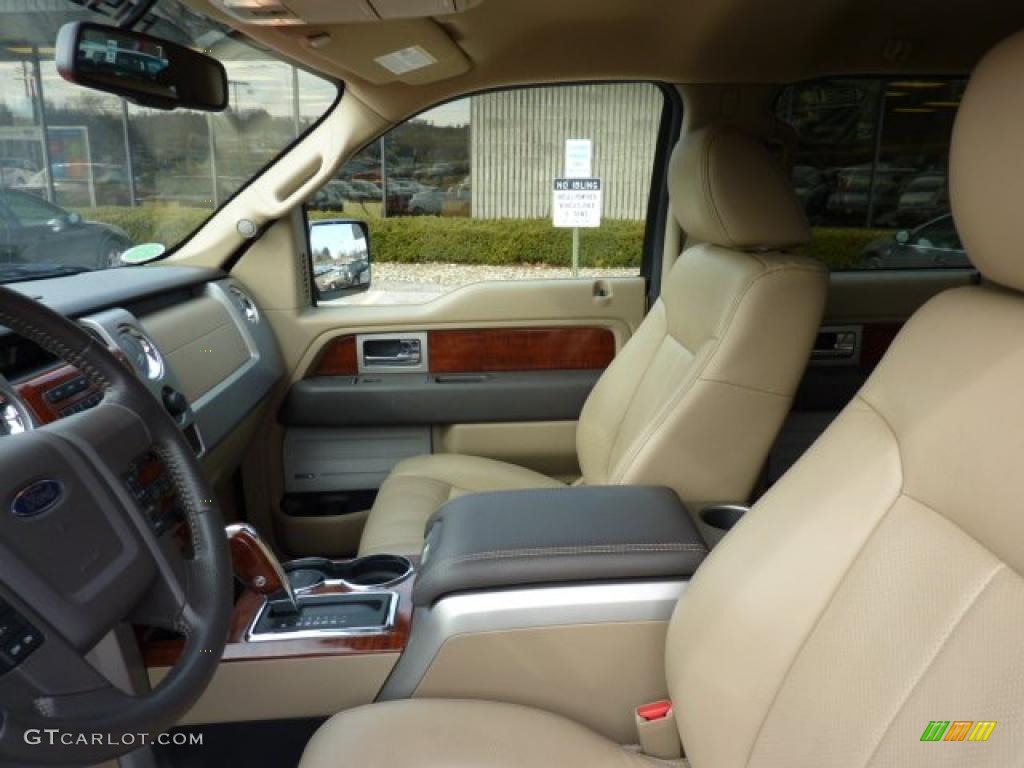 2010 F150 Lariat SuperCrew 4x4 - Dark Blue Pearl Metallic / Tan photo #10