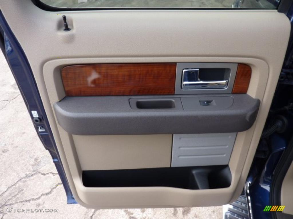 2010 F150 Lariat SuperCrew 4x4 - Dark Blue Pearl Metallic / Tan photo #14