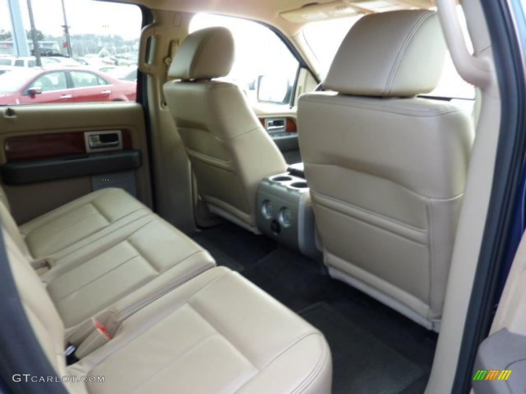 2010 F150 Lariat SuperCrew 4x4 - Dark Blue Pearl Metallic / Tan photo #15