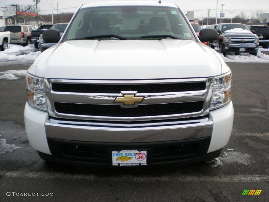 2008 Silverado 1500 LS Regular Cab 4x4 - Summit White / Dark Titanium photo #2