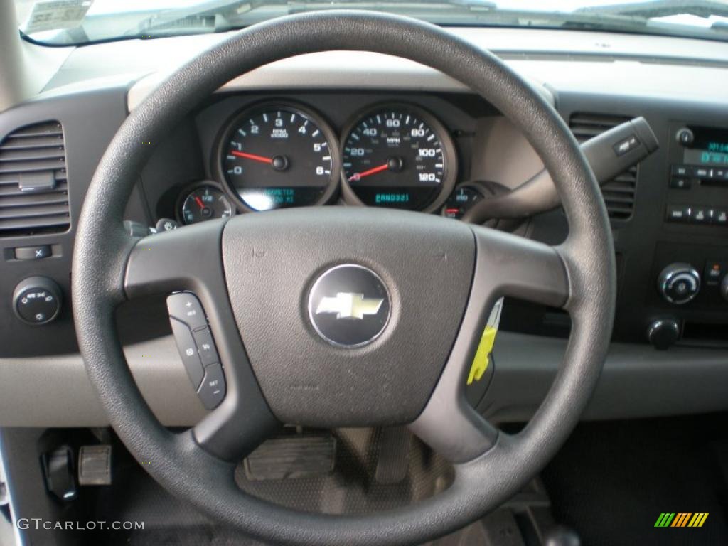 2008 Chevrolet Silverado 1500 LS Regular Cab 4x4 Dark Titanium Steering Wheel Photo #44841360