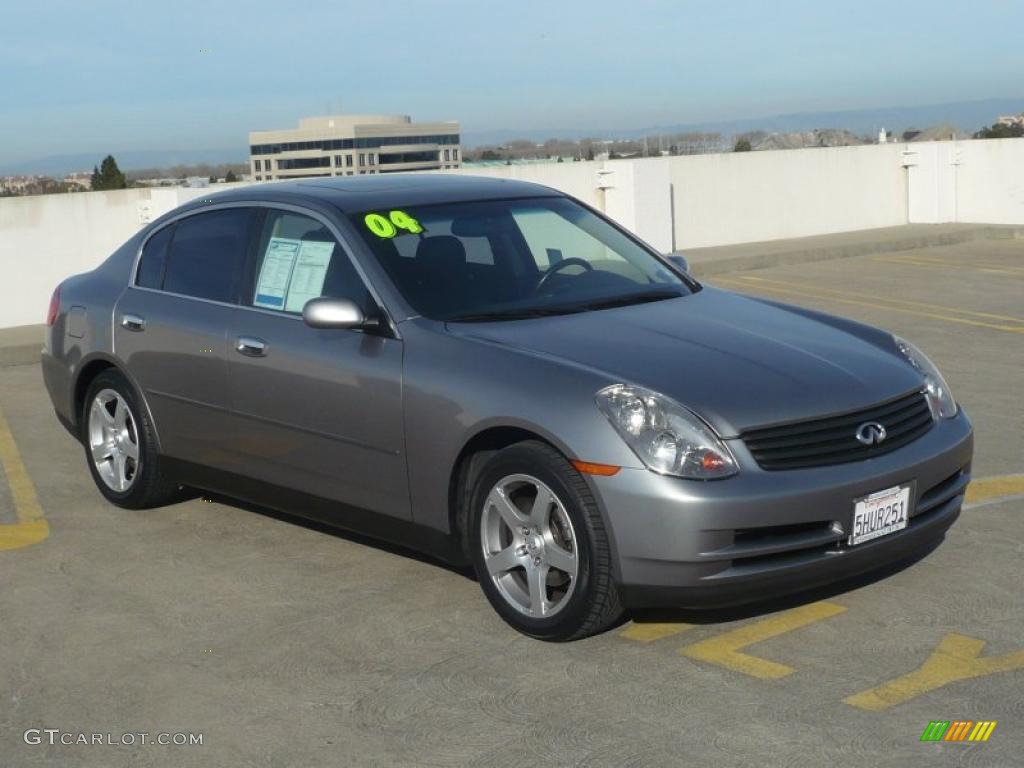 2004 G 35 Sedan - Diamond Graphite Gray Metallic / Graphite photo #1