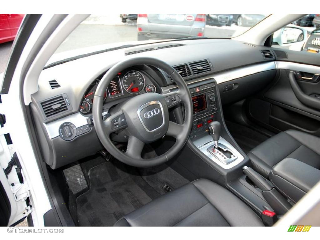 2008 A4 2.0T quattro S-Line Sedan - Ibis White / Black photo #10