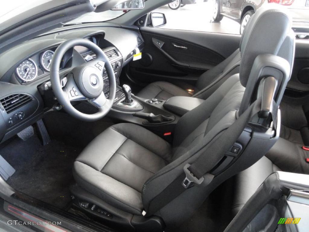 Black Interior 2010 BMW 6 Series 650i Convertible Photo #44846036