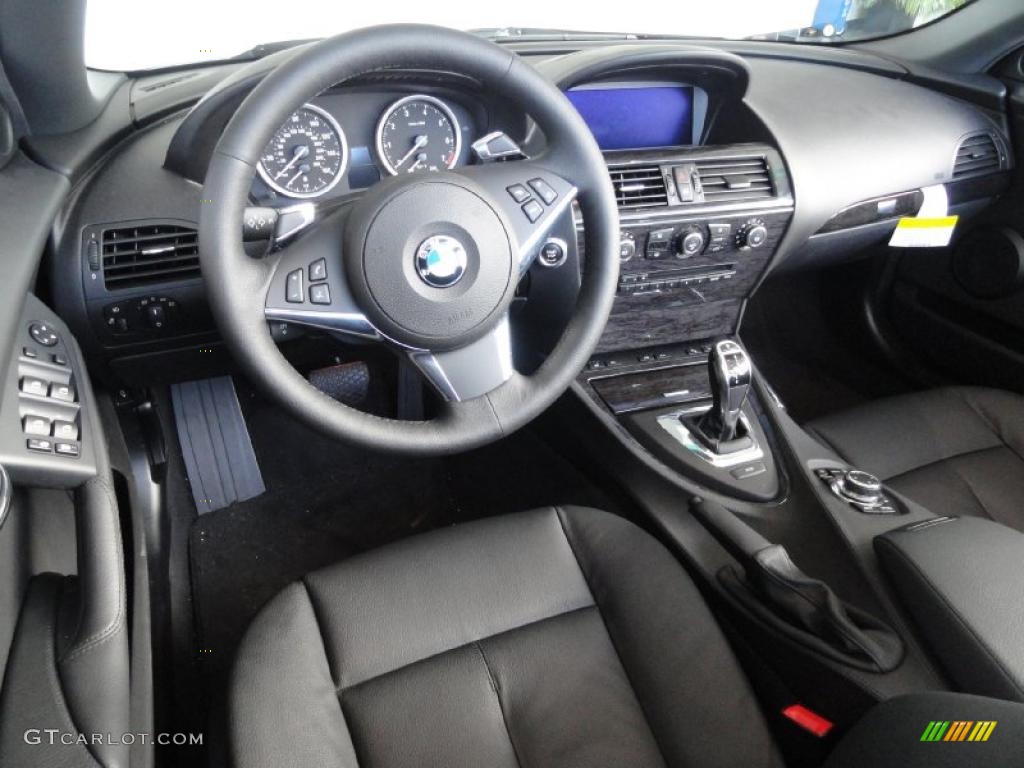 Black Interior 2010 BMW 6 Series 650i Convertible Photo #44846044