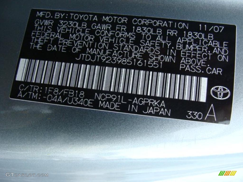 2008 Yaris 3 Door Liftback - Meteorite Metallic / Dark Charcoal photo #15