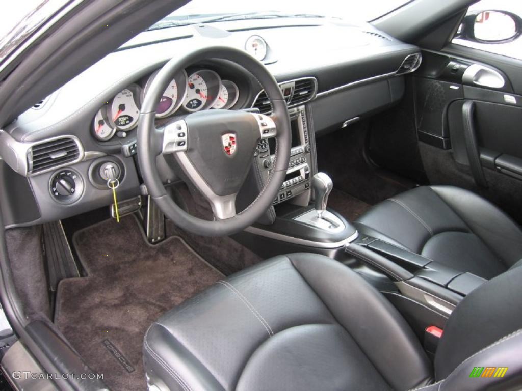 2007 911 Turbo Coupe - Black / Black photo #11