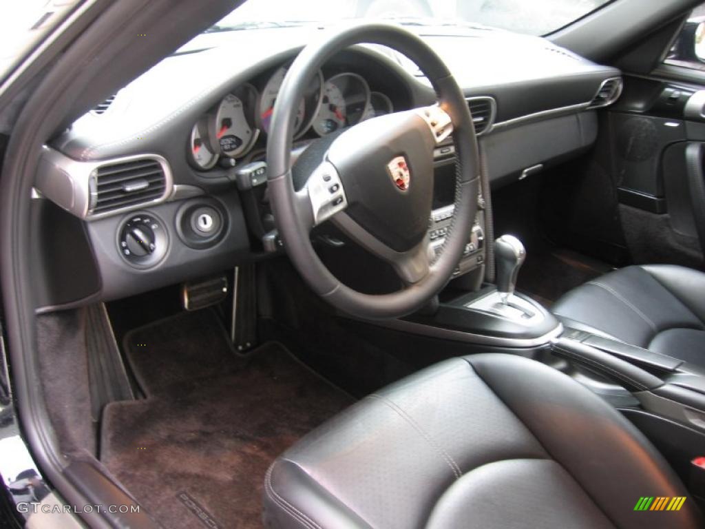 2007 911 Turbo Coupe - Black / Black photo #17