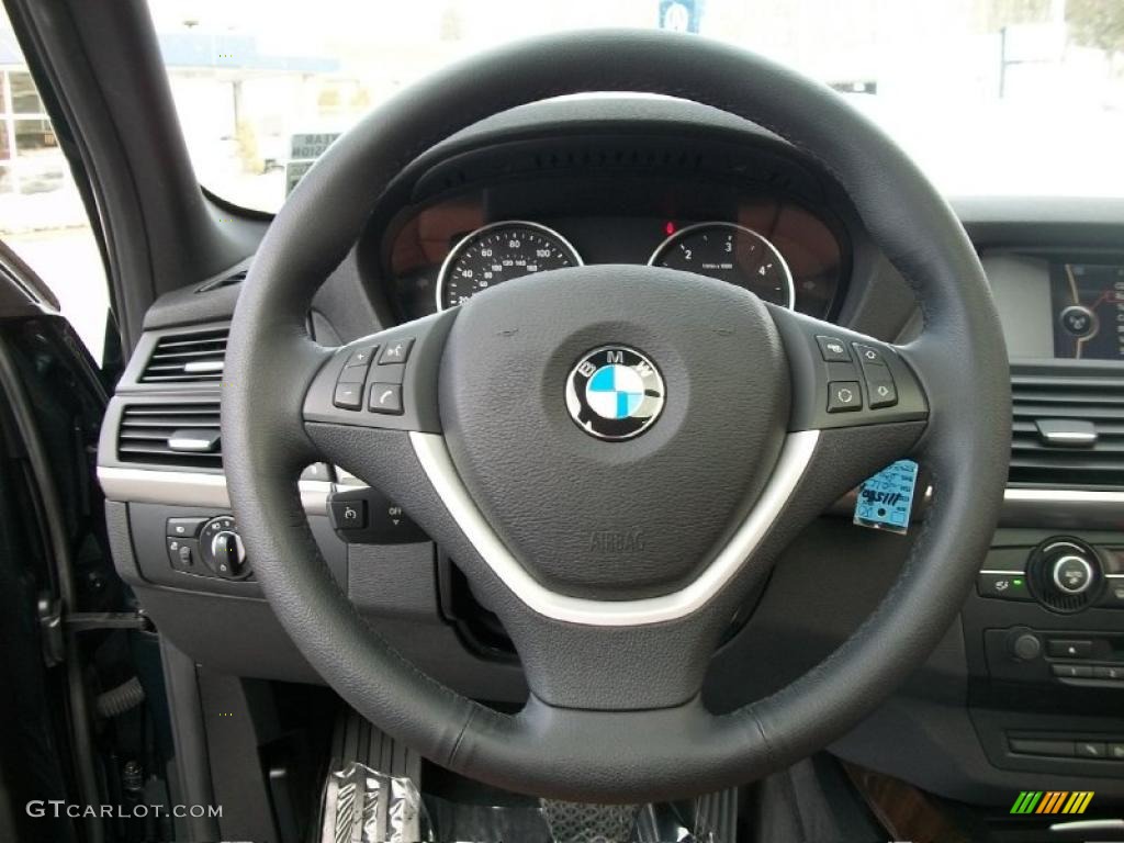 2010 BMW X5 xDrive35d Saddle Brown Steering Wheel Photo #44850827