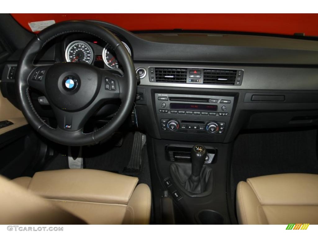 2008 BMW M3 Sedan Bamboo Beige Dashboard Photo #44851088