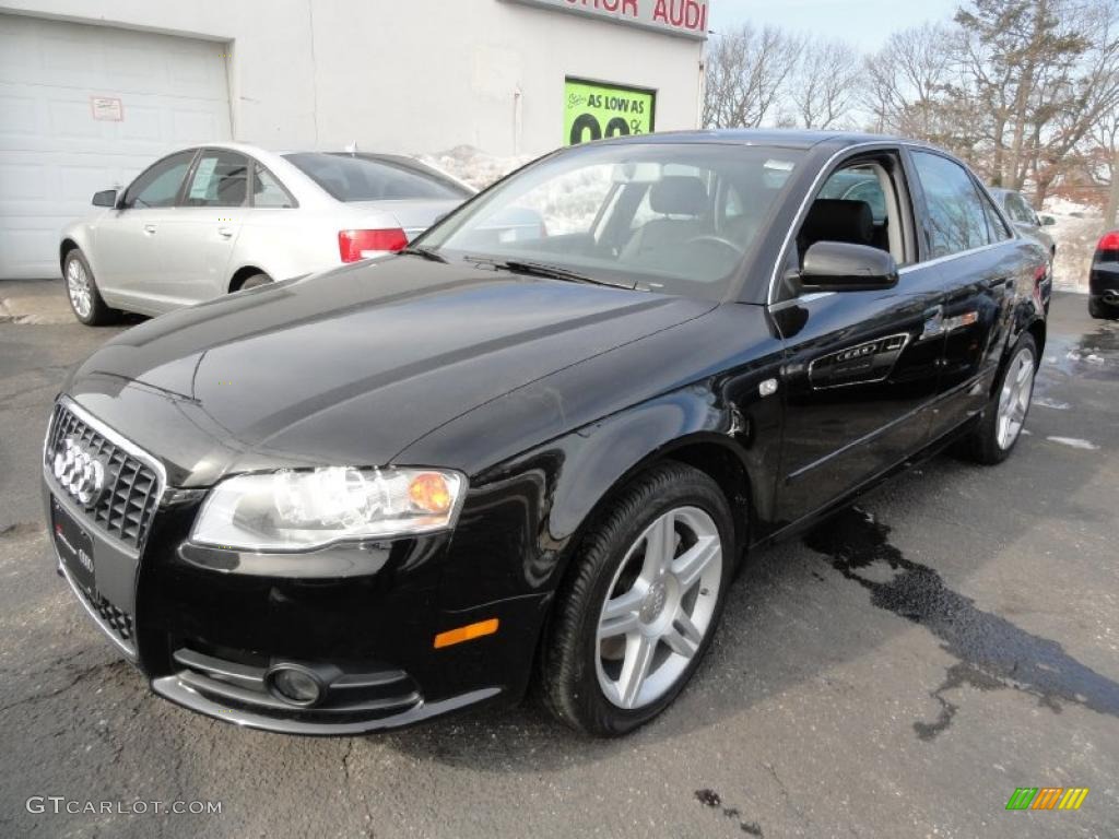 2008 A4 2.0T quattro S-Line Sedan - Brilliant Black / Black photo #1