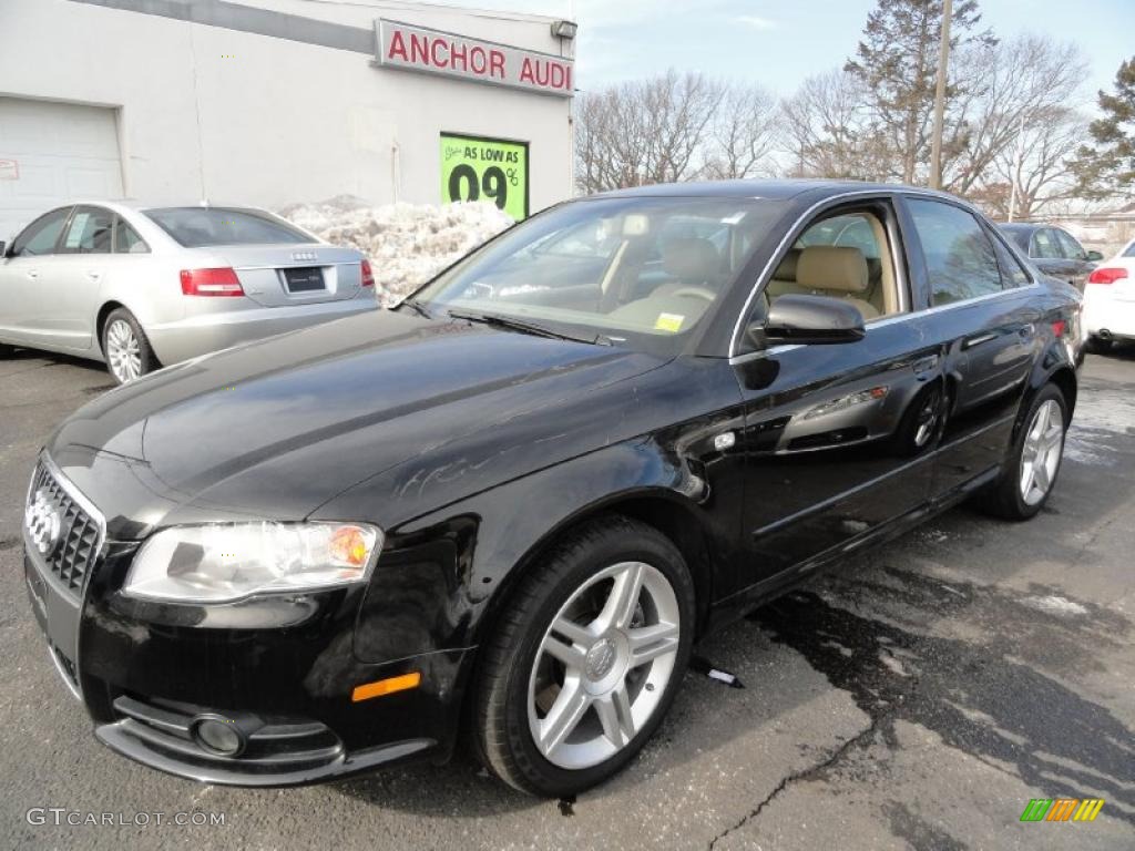 2008 A4 2.0T quattro S-Line Sedan - Deep Sea Blue Pearl Effect / Beige photo #1