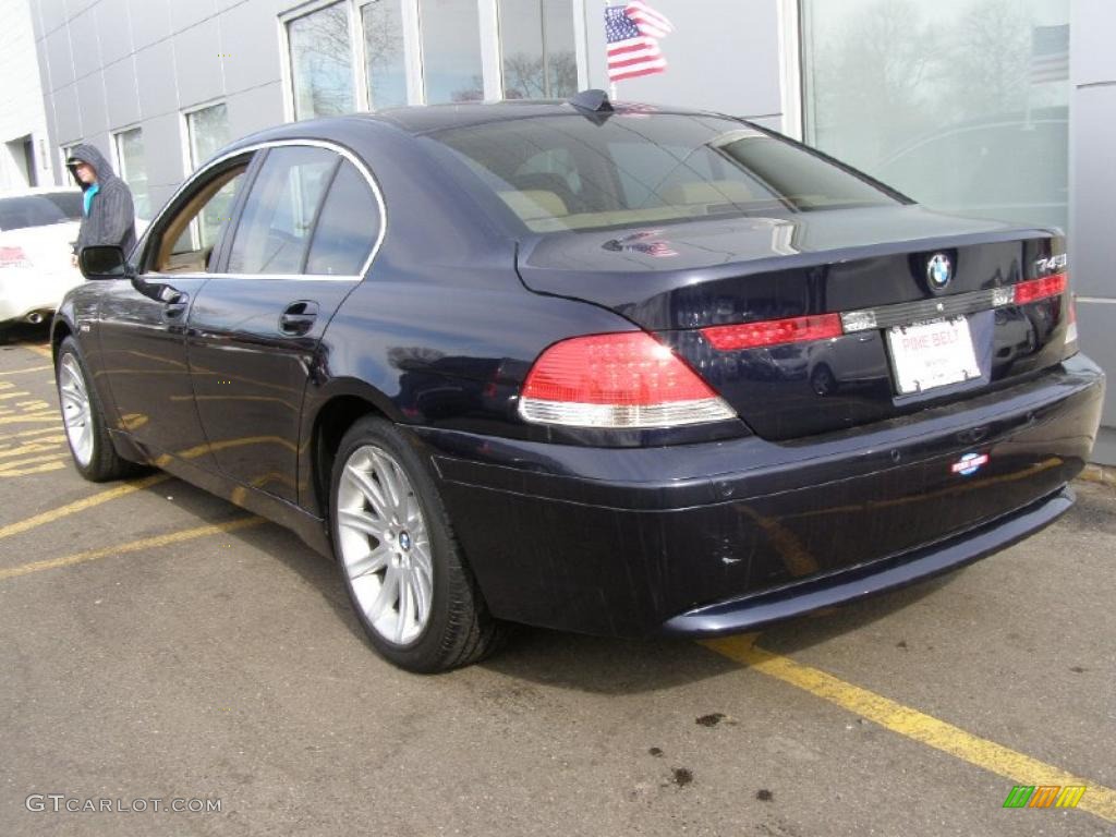 2004 7 Series 745i Sedan - Orient Blue Metallic / Dark Beige/Beige III photo #5