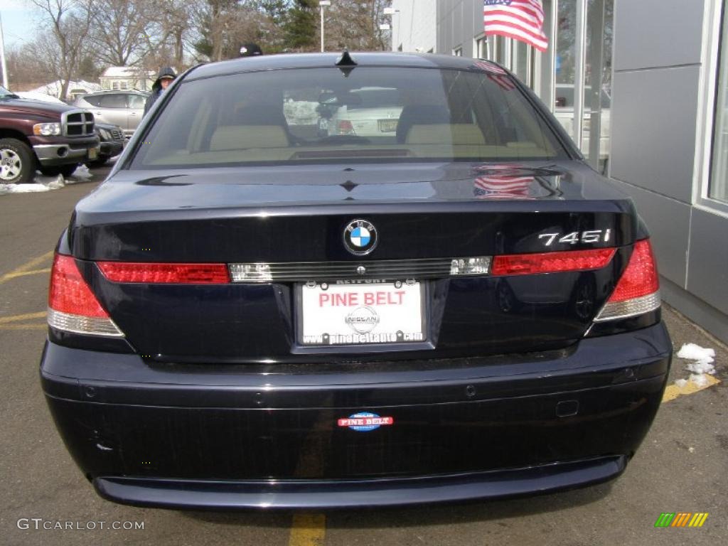 2004 7 Series 745i Sedan - Orient Blue Metallic / Dark Beige/Beige III photo #6