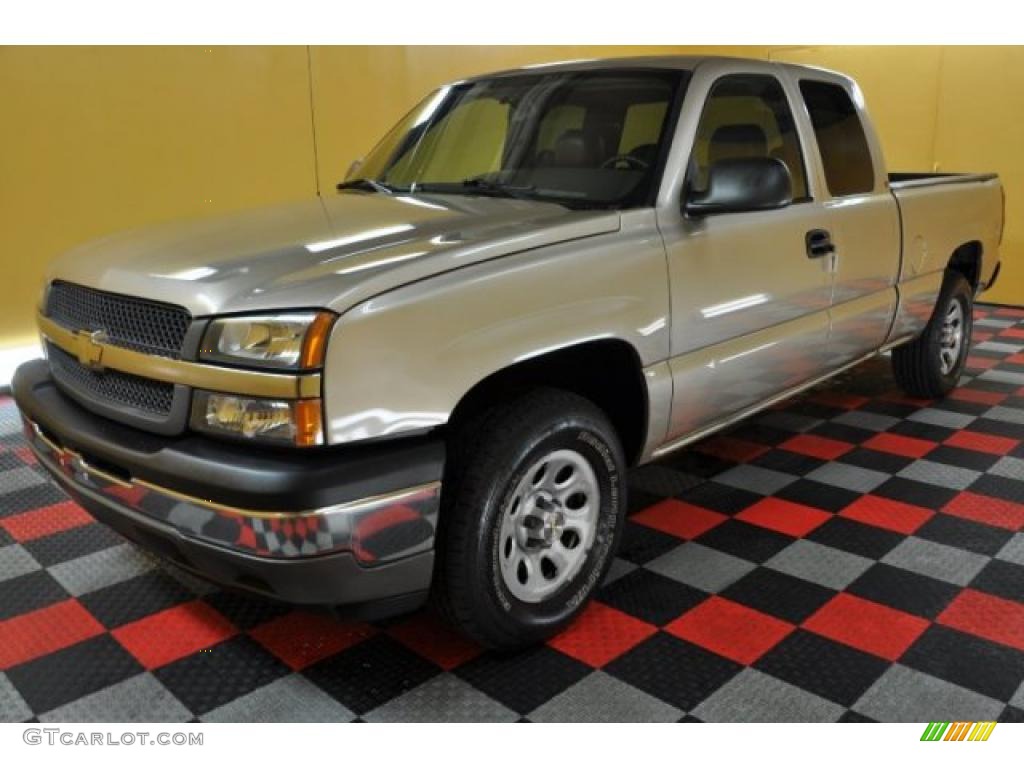 2005 Silverado 1500 LS Extended Cab 4x4 - Sandstone Metallic / Dark Charcoal photo #2