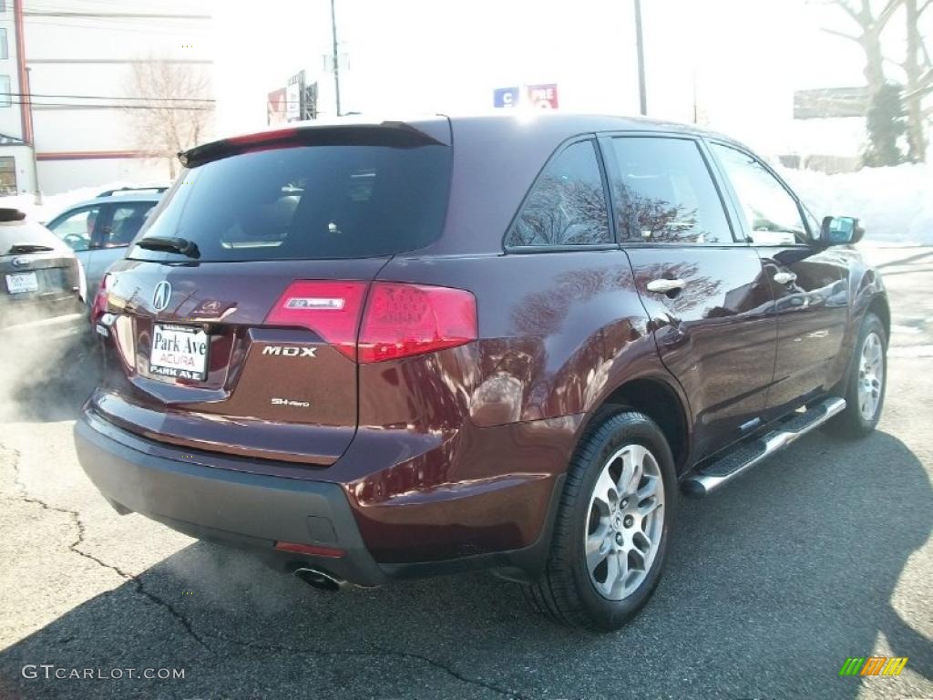 2007 MDX Technology - Dark Cherry Red Pearl / Ebony photo #3