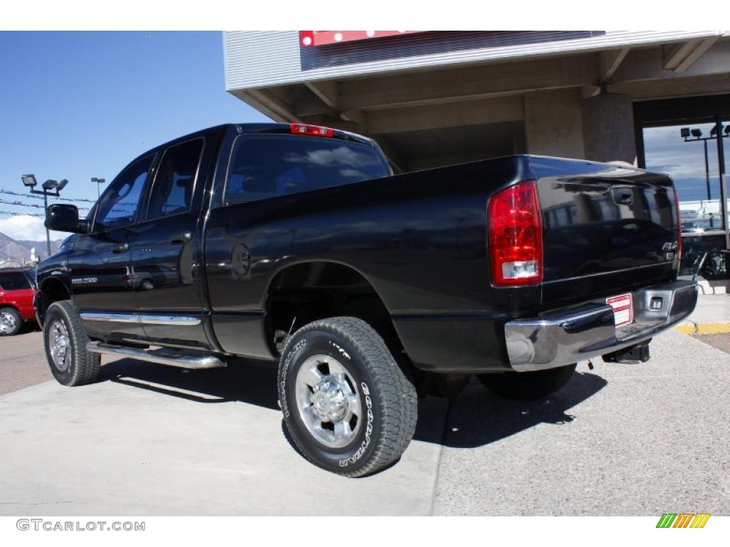 2006 Ram 2500 Laramie Quad Cab 4x4 - Brilliant Black / Medium Slate Gray photo #4