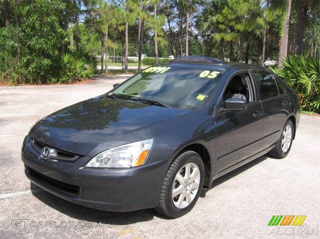2005 Accord EX-L V6 Sedan - Graphite Pearl / Gray photo #16