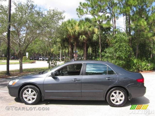 2005 Accord EX-L V6 Sedan - Graphite Pearl / Gray photo #17