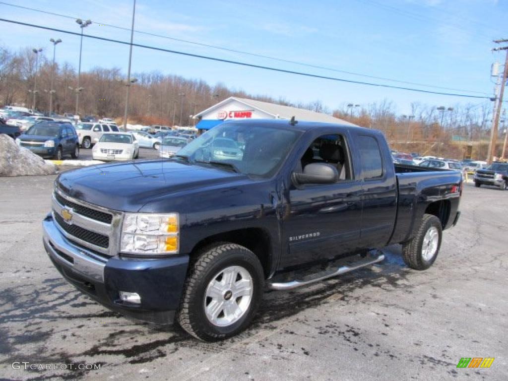 2010 Silverado 1500 LT Extended Cab 4x4 - Imperial Blue Metallic / Ebony photo #5