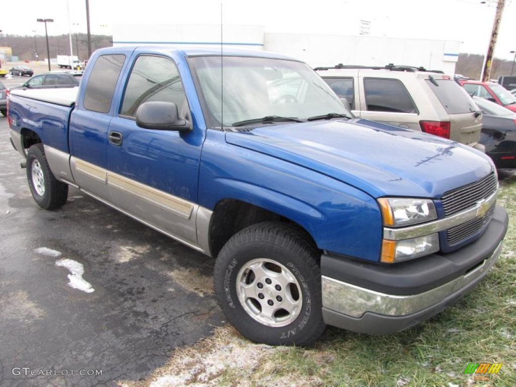 2003 Silverado 1500 Z71 Extended Cab 4x4 - Arrival Blue Metallic / Dark Charcoal photo #1